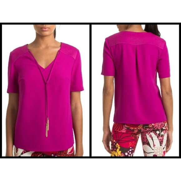 💕TRINA TURK💕 Escondido Top ~ Fuchsia S NWT - Picture 6 of 8